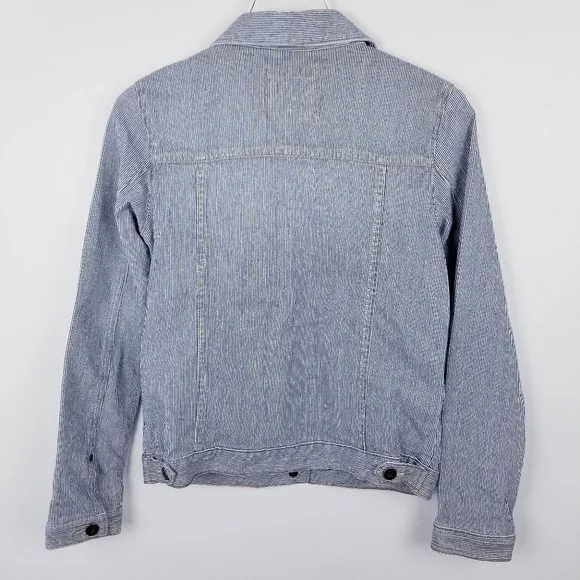 Mini Boden Blue & White Striped Jacket - Picture 3 of 9